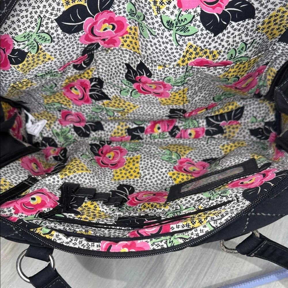 Vera Bradley Black Quilted Laptop Bag